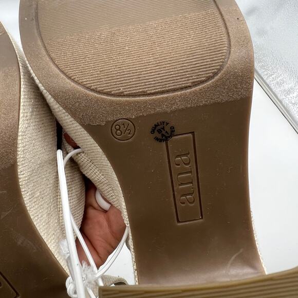 a.n.a Womens Holland Heeled Sandals Cream Platform Size 8.5M - Picture 10 of 13